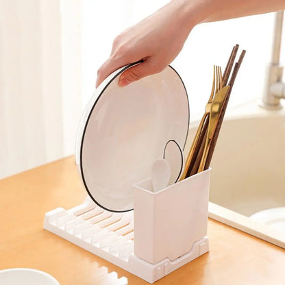 Foldable Dish Drying Rack 2 IN 1 Large Capacity