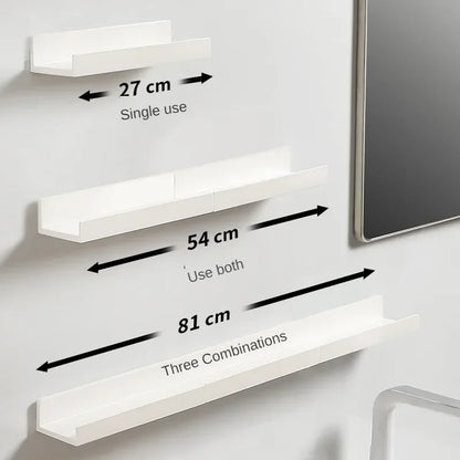 Multifunction Wall Mounted Storage Rack Self Adhesive No-drill Shelves