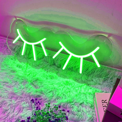 Eyelashes Neon Sign Custom Led Neon Signs