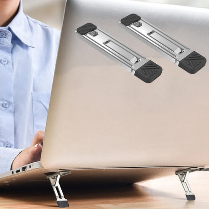 2PCS Riser Feet Nonslip Zinc Alloy Laptop Holder
