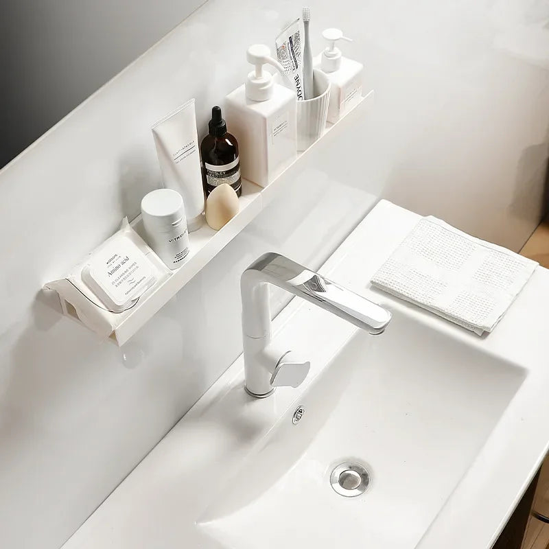 Multifunction Wall Mounted Storage Rack Self Adhesive No-drill Shelves