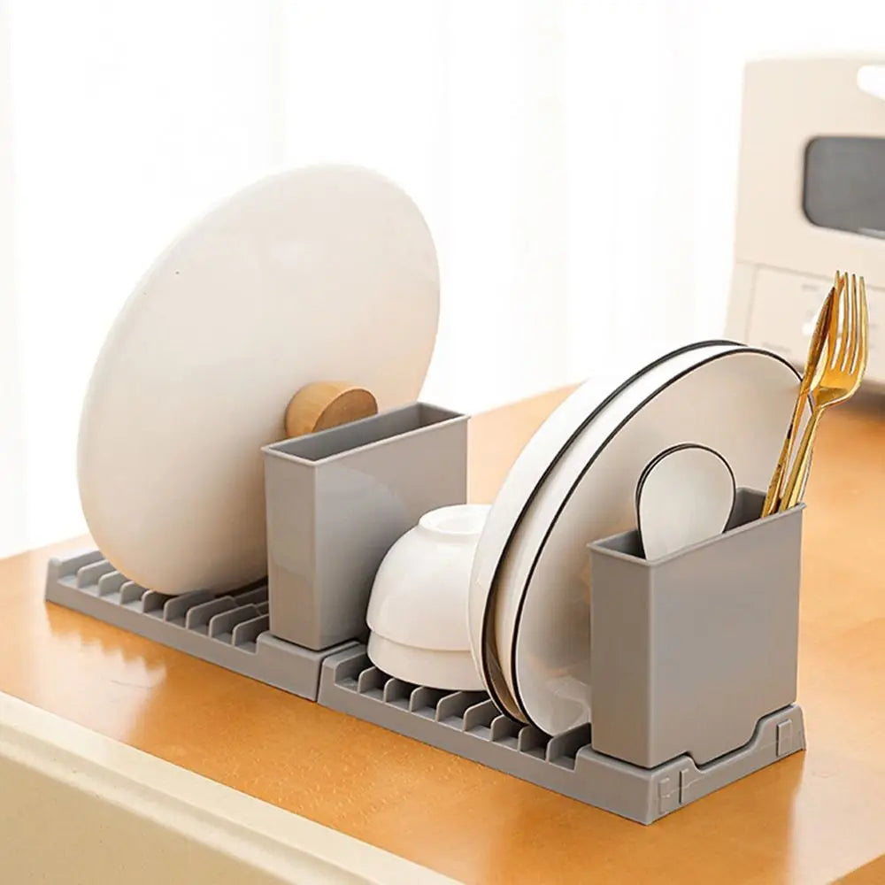 Foldable Dish Drying Rack 2 IN 1 Large Capacity