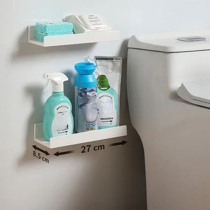 Multifunction Wall Mounted Storage Rack Self Adhesive No-drill Shelves