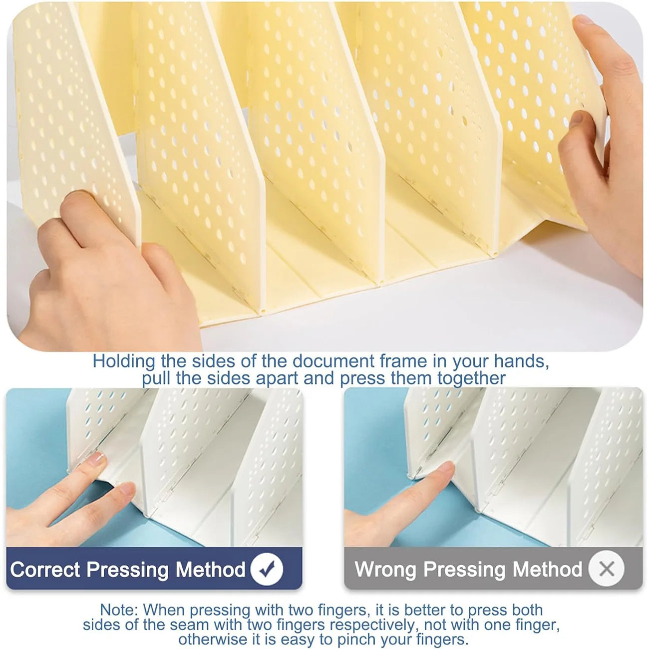 Deli 3/4 Grids Retractable File Holder