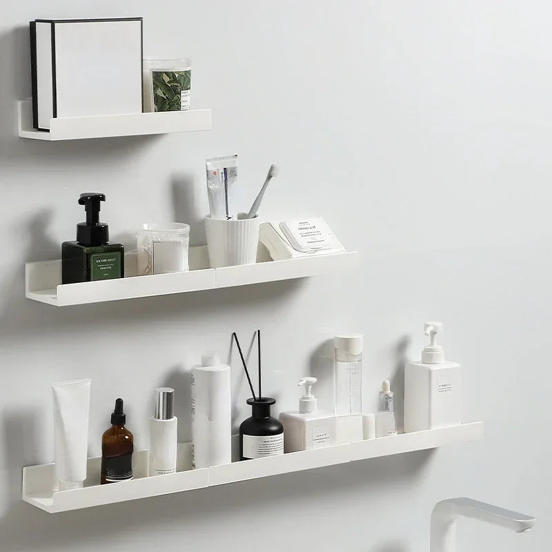Multifunction Wall Mounted Storage Rack Self Adhesive No-drill Shelves